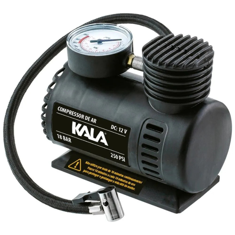 Mini Compressor de Ar Kala 250Psi | 12V Bivolt Portátil